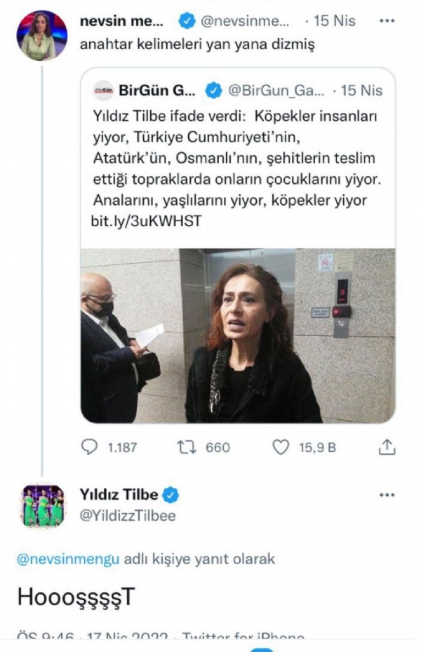 Yıldız Tilbe'den Nevşin Mengü'ye olay cevap! 'Hoooşt'
